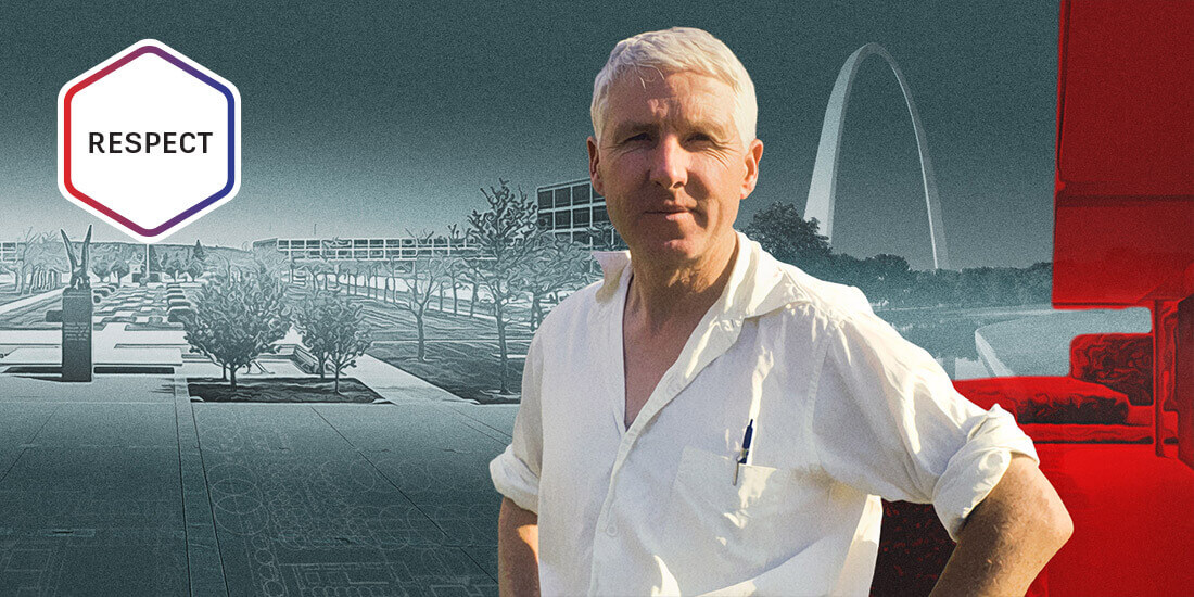 Dan Kiley, courtesy the Cultural Landscape Foundation, Aaron Kiley. Image composite: Earl Otsuka. Dan Kiley header