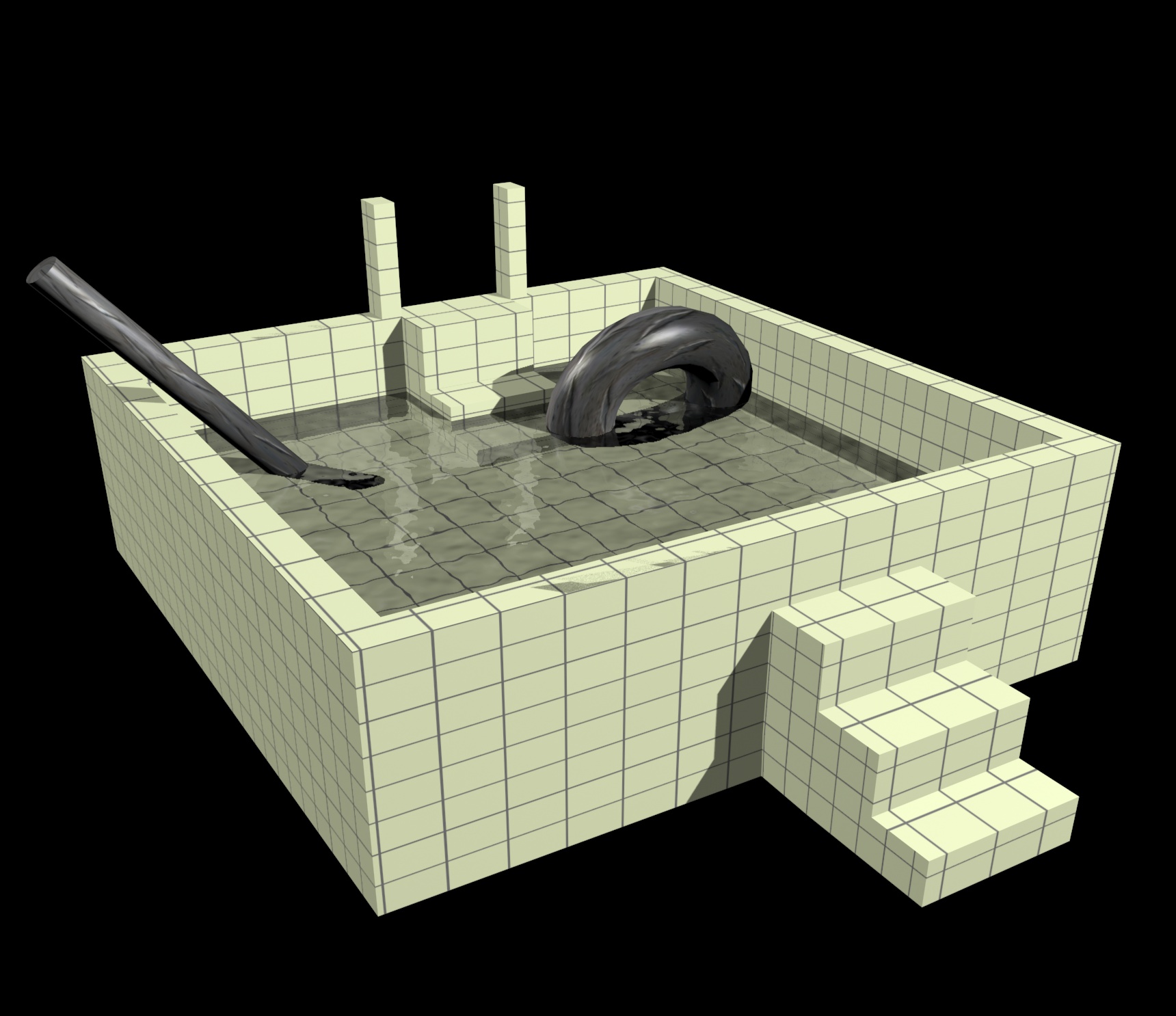 Pool with water