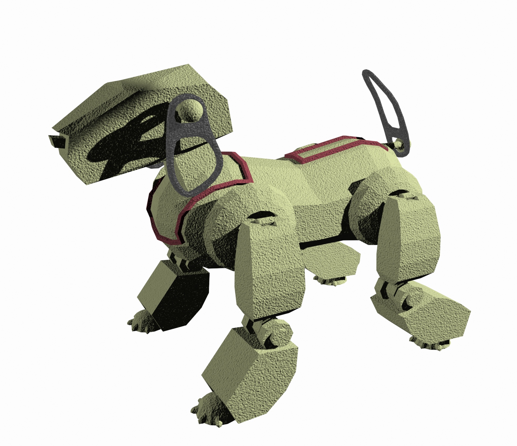 Robo-dog from stone