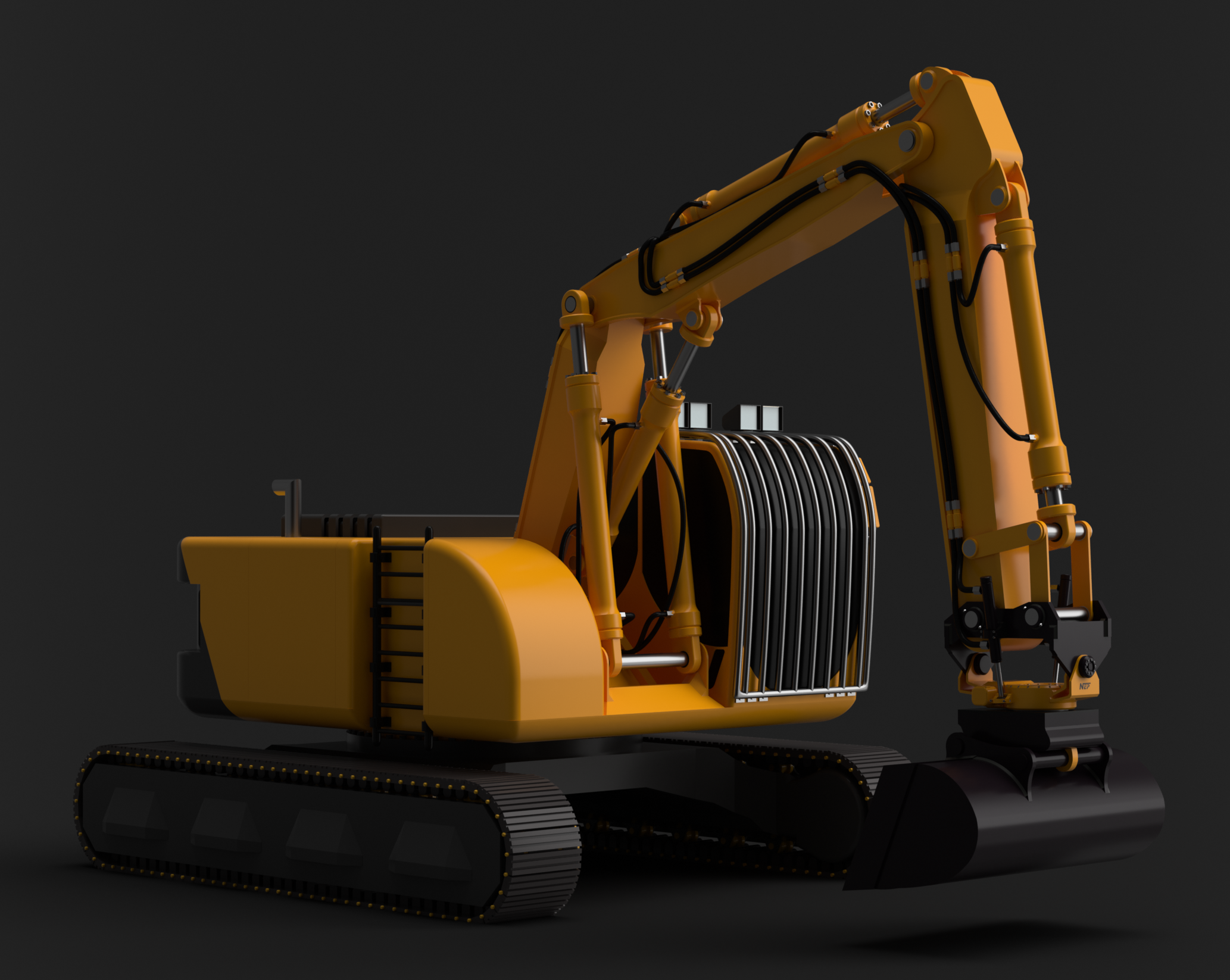 Excavator with Tiltrotator