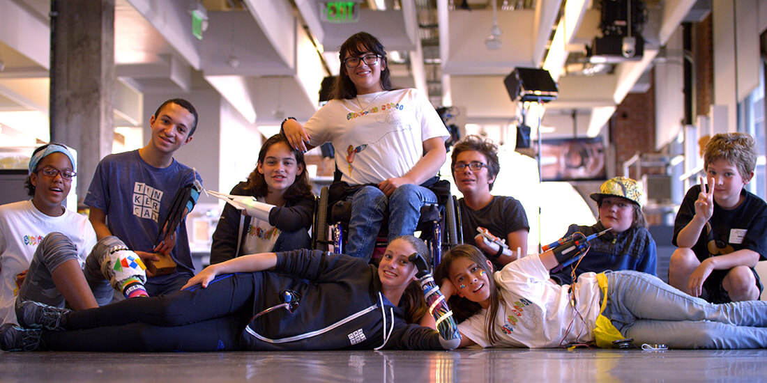 Portrait of students who participated in Superhero Boost at the Pier 9 Technology Center.