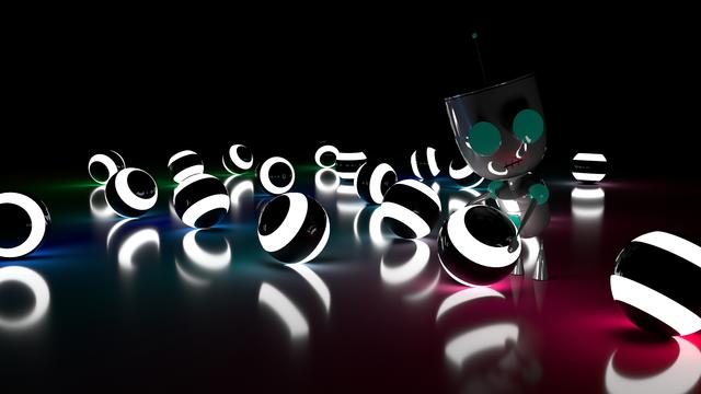 Gir- Lumo Spheres Scene Invader Zims Gir Sci-fi Lumo Color Balls